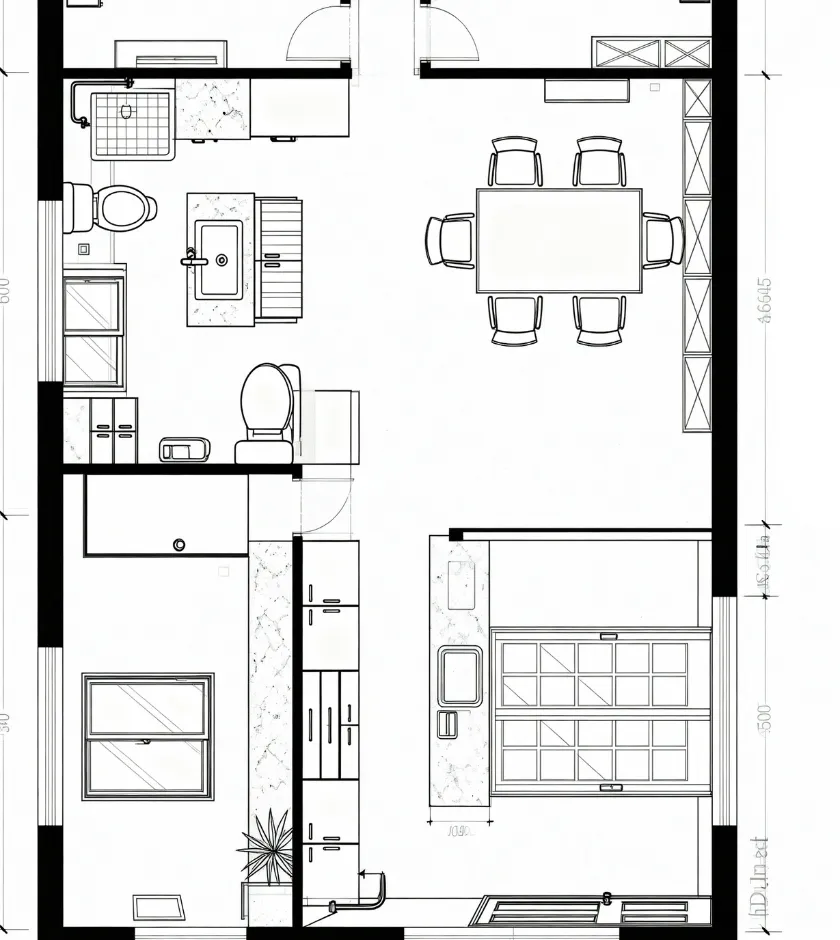 Modern detached ADU layout and blueprint Dallas TX