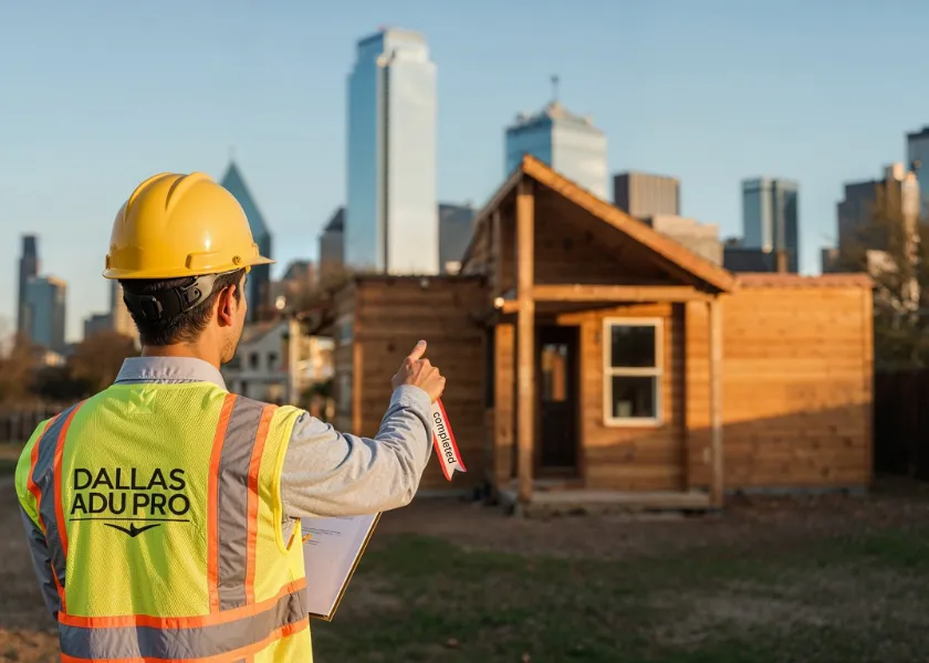 Final ADU inspection and project handover Dallas TX