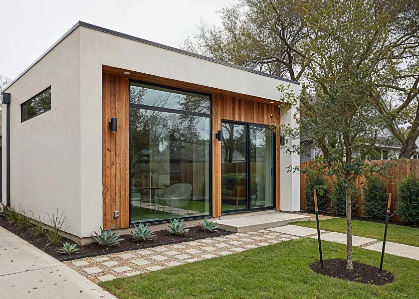 Garage ADU exterior remodel Dallas TX