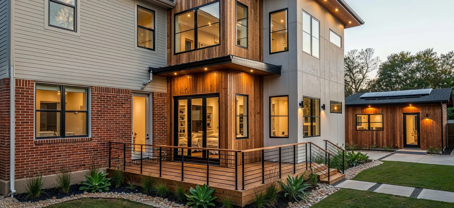 Dallas ADU remodel and expansion project exterior view